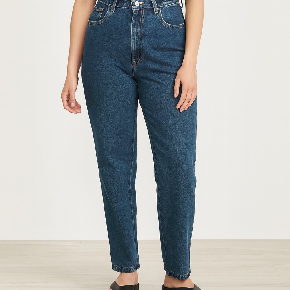 Bill Blass Easy Fit Y2K Jeans Womens 14 Blue Straight Leg High‎ Rise Denim